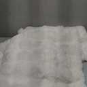 Excluding Insert Faux Rabbit Fur Bubble Pack of 4 Throw Pillow Cover Double Side 18x18 Inch White Thick Plush Dense Fuzzy Decorative Cushion Covers for Couch Bedroom