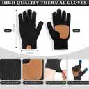 Honnesserry Cable Knit Winter Gloves for Women Elastic Cuff Thermal Touchscreen Gloves for Cold Weather