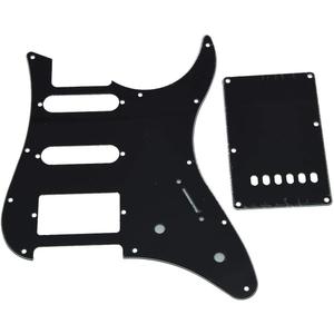 Dopro Guitar HSS Pickguard and Tremolo Trem Cover Back Plate fits Yamaha PACIFICA Guitar Black 3 Ply