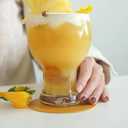 Sturdy Glass Mug Ice Coffee Cup Tumbler Easy to Clean for Home Cafe Bars