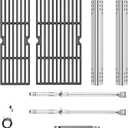SafBbcue 463625217 Parts Kit Replacement for Charbroil 463673519 463625219 463673517 463673017 463376017P1 Heat Plates G470-0004-W1 Cooking Grates G470-0003-W1 (18" x 15 13/16" for 2 burner)