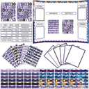 129Pcs Planet Space Science Fair Board Supplies Includes Self Adhesive Science Fair Project Titles Subtitles Presentation Bulletin Border Letter Stickers Scalloped Bulletin Border for Classroom Office