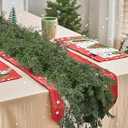 DIYDOFUN 6 FT Christmas Garlands – Pack of 2 Cedar Garland Artificial Pine Real Touch Faux Greenery Vine for Winter Holiday Decor, Table Centerpieces, Mantle, Wall, Indoor Outdoor Decorations