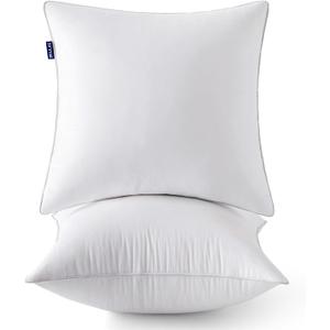 MIULEE 16x16 Pillow Inserts (Set of 2) -Decorative Throw Pillow with 100% Cotton Cover Square for Sofa Couch