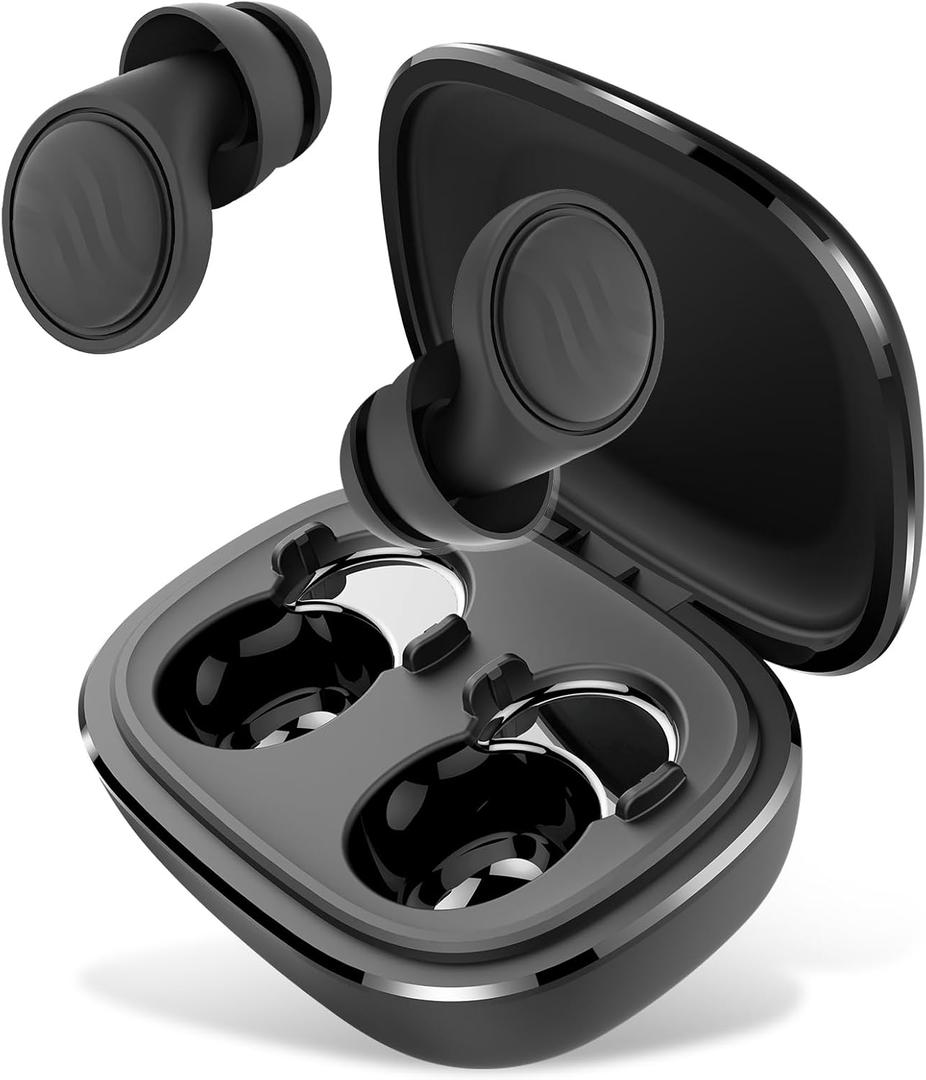 Ear Plugs for Sleeping Noise Cancelling - 35dB Reusable Ear Plugs with 7 Eartips and Carry Case - Flexible Hearing Protection - Replaceable Single/Double Eartips for Sleep, Focus, Travel, Work