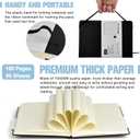 12 Pack Journal Notebooks College Ruled Notebook Classic Leather Hardcover Lined Journals for Writing Office School Home Business, 8.3 x 5.5, 100GSM Thick Paper, 160 Pages (Black, A5)