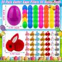 36 Pack Easter Eggs Fillers with Mini Bunny Plush, Easter Basket Stuffers Easter Egg with Toys Inside for Kids, Mini Stuffed Bunny Animals, Easter Hunts Party Favors Surprise Eggs for Boys Girls