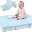 3'' Standard Crib Mattress for Baby, Travel Trifold Mattress