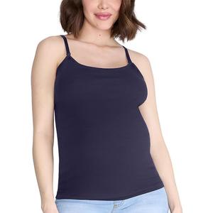 Motherhood Maternity Women's Clip Down Nursing Tank Top Cami with Adjustable Straps for Breastfeeding (Medium, Navy)