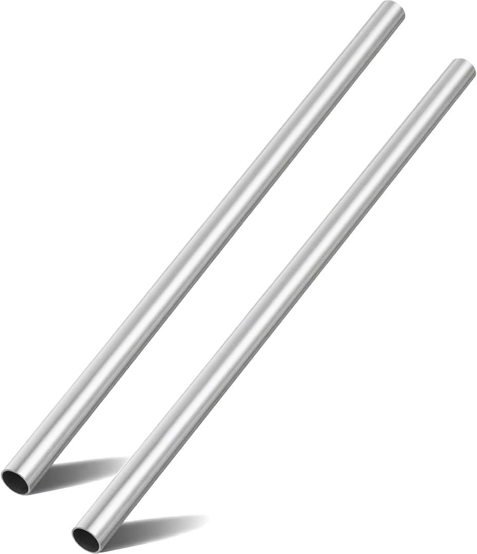 2 Pack 1" OD 304 Stainless Steel Pipe,24 Inch Length Thickened Metal Tubing,1.5mm Wall Thickness,1 Inch Stainless Steel Tube (2, 24 inch)