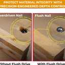 Big Foot Flush Drive Nail Gun Accessory - Prevents Overdriving, Easy Install, Adjustable Depth Control, Compatible with Select SUPCO, Hitachi, Porter Cable Framing Nailers (ACC-FD)