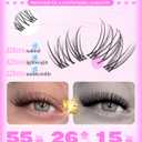 Natural Lash Clusters Venus Wispy Cluster Eyelash Extensions Invisible Thin Band Eyelash Cluster 8-16mm DIY Lash Extensions with Clear Band Individual Lashes Clusters Natural Look by WTVANE