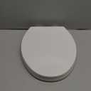 Elongated Toilet Seat, 18.5 Soft/Slow Close Oval (Oblong) Toilet Seat for Elongated Toilets, No-Slam Quiet-Close Lid, Easy-to-Install & Clean, Durable Never-Loosen White Plastic Seat
