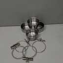 Okllen 4 Pack Bird Feeding Dish Cups, Detachable Stainless Steel Bird Food Bowls with Clamp for Chinchilla Parrot Cockatiel Conure Budgies Parakeet Small Animal