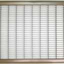 HVAC Premium 16" X 20" or 20" X 16" Heavy Duty Walkable Floor Grille - Fixed Blades Air Grille - Brown [Outer Dimensions: 17.75 X 21.75]