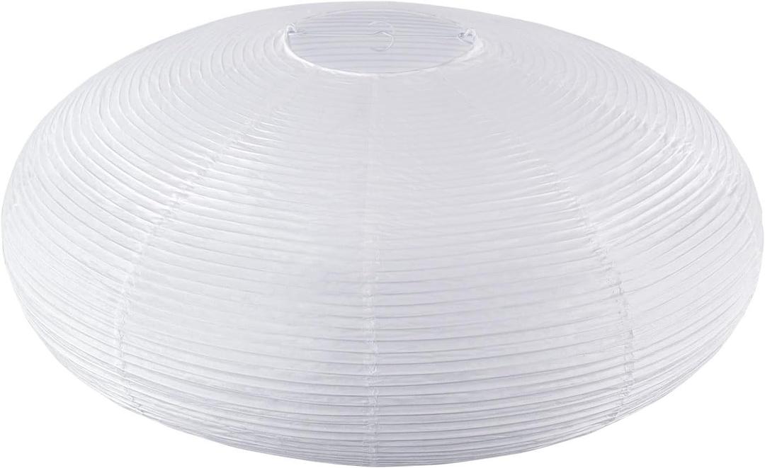 White Oval Paper Lanterns-22" Large Hanging Paper Lantern Lamp, Chinese/Japanese Paper Lantern Pendant Light for Party Decoration, Wedding, Home Decor Ceiling Lampshade(1 Pack)