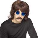 Rubies mens Characters 70's Shag Brown Wig, Brown, One Size Party Supplies, Brown, One Size US