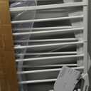 Babelio 29-48" Extra Wide Baby Gate with Adjustable Cat Door,Easy Install Pressure/Hardware Mounted,Auto Close Pet door for Stairs,House,Doorways,Effortless Walk Thru,White