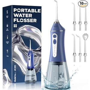 Water Picks for Teeth Cleaning and flossing, 5 Modes Rechargeable Cordless Oral Irrigator 320ml Water Tank Teeth Cleaner, IPX7 Waterproof Portable Electric Dental Flossers for Home and Travel,Blue
