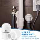 2 Pcs Automatic Air Release Valve, 1-1/4 Inch PVC Slip Fit, PVC Auto Vacuum Relief Bleeder Vent Valve for DIY Drip Irrigation Systems Garden Greenhouse Hydroponics, Prevents Air Lock & Water Hammer