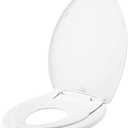 Little2Big Toilet Seat with Built-In Toddler Potty Training Seat, Slow Close, Easy to Install, ELONGATED, White