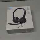 Logitech H390 Wired Headphones with Mic, USB-A Headset with Microphone for PC, Noise Cancelling Microphone for Video Meetings, Music, Gaming - Black