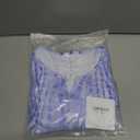 3/4 Length Sleeve Womens Shirts Henley Neck Casual Petite Summer Tops for Seniors (Blue, XL)