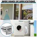 Shimeyao 4" Wall Vent Cover Stainless Steel Outside Dryer Vent Covers for House Exhaust Duct Kit with Removable Extension Pipe 8 Inch and 4 Screw for House Outdoor Extended Air Pipe, Silver