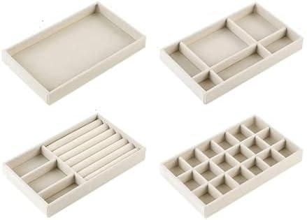 Jewelry Case No Lid Jewelry Storage Beige Jewelry Box Put In The Drawer Jewelry Storage Large Capacity Jewelry Box Organizer