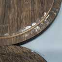 3-Pack Wood Plant Stands Indoor, Single Plant Stand for 6-12 Inch Pots, Mid-Century Modern Plant Stool, Tall Plant Stand for Large Plants for Living Room, Balcony, Office (Dark Gray)