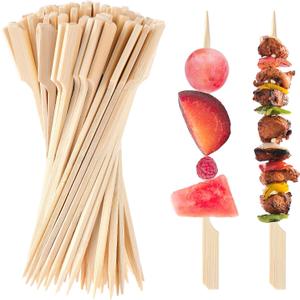 6 inch Bamboo Skewers, 100 PCS Bamboo Sticks for Cocktail Appetizer Toothpicks Kabab Skewers Picks Paddle Wooden Skewers for Cocktail, Fruit, Grilling, Drink, BBQ, Fondue(6 Inch) 6 inch Bamboo Skewers, 100 PCS Bamboo Sticks for Cocktail Appetizer Toothpicks Kabab Skewers Picks Paddle Wooden Skewers for Cocktail, Fruit, Grilling, Drink, BBQ, Fondue(6 Inch)