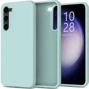 bemal for Samsung Galaxy S25 Plus Case - Smooth Silky Liquid Silicone - Slim Fit Soft Microfiber Lining - Designed for Women and Girls - Shockproof Protective Phone Cover 6.6"- Light Blue