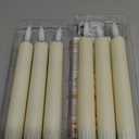 Battery Operated Flameless Taper Candles with Two Remote Timer, 6.4" LED 3D-Wick Window Candles, Flickering Long-Lasting Warm Light Electric Pack of 6 Flameless Candlesticks (0.78" Dia,Ivory)