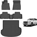 for Genesis GV80 Floor Mats 2021 2022 2023 2024 2025 2026(Only fit 5 Seats), TPE All Weather Anti-Slip Automotive Car Floor Mat Cargo Trunk Liner Full Set for Genesis GV80 Accessories 2021-2025