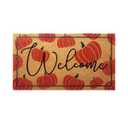 Tinideya Thanksgiving Natural Coir Doormat Outdoor Pumpkin Welcome Mats Non-Slip Entrance Door Rugs for Indoor Outdoor Thanksgiving Fall Pumpkin Home Porch Entryway Decor, 17 x 30 Inch