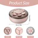 2-Layer Snack Box and Serving Tray with Lid and 6 Petal-Shaped Fruit Forks, 7-Compartment Organizer for Candy, Fruits, Nuts, Charcuterie, Ideal for Party and Entertaining