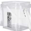 House Naturals Clear Food Grade Made in USA Plastic Bucket with lids, (Pack of 2) (5 Gallon)