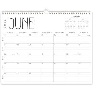 GuassLee Wall Calendar 2026, 2026-2027 Calendar Wall from Jun. 2026 to May 2027, 14" X 11" Paper Monthly Planner Wall Hanging Calendar with Thick Paper for Office Home Planning & Organizing
