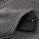 Men's Full Zip Fleece Hoodie Lightweight Athletic Performance Sweatshirt Jacket with Pocket (Black, XXL)