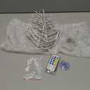 Tuanse 24" Folding Christmas Snowflake Lights with Remote Control 150 LED Outdoor Hanging Light up Snowflakes Decor for Xmas Tree Window Yard Garden Porch Party Decoration (White)