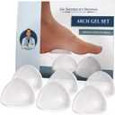 Dr. Frederick's Original Peel & Stick Foot Arch Support Gel Pads - 6 Pieces - High Arch Cushions - Relieves Pain from PES Cavus