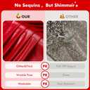 20x10ft Shimmer Red Sequin Backdrop Curtain for Parties, Thick Wrinkle Free Glitter Backdrop Drapes Photo Back Drop Curtains for Birthday Wedding Christmas Photography Background-4 Panels 5x10ft, 5ftx10ft