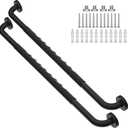 2 Pack 32 Inch Anti-Slip Shower Grab Bars w/Rubber Grip, iMomwee Stainless Steel Bathroom Wall Mount Matte Black Grab Bar Handle, Safety Balance Handrail, Handicap Elderly Senior Assist Bath Handle