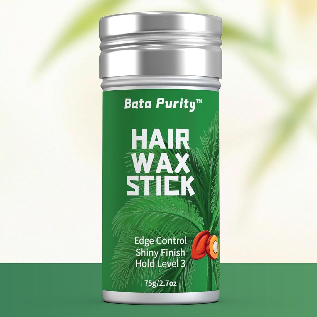 2 x Hair Wax Stick for Strong Hold & Flyaway Control - Edge Control Slick Back & Frizz-Free Styling Gel for Women, Men, Teen Girls & Kids - Natural Beeswax Smoothing Stick Wax for All Hair Types (2.7 Oz) (2.7 Ounce (Pack of 1))