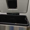 SIMPLI-MAGIC 50 Liter / 13.2 Gallon Soft-Close, Smudge Resistant Trash Can with Foot Pedal and Built in Filter- Stainless Steel, Sleek Finish (Silver)