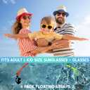Floating Sunglasses Straps for Water 4 Pack Buoyant Glasses Retainer for Men Women Adjustable Floatable Eyewear Lanyard for Boating Kayaking Fishing Paddleboarding Beach Lake Pool