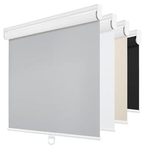 ChrisDowa Cordless Blackout Roller Shades for Windows, Thermal Insulated UV Protection Pull Down Shades, Total Blackout Window Blinds for Home, Office, Bedroom, Door (64" W x 72" H, Grey)