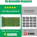 Artificial Ivy Privacy Fence Screen(No Assembly Required), 120"x40" Artificial Hedges Fence, Anti-Ultraviolet Artificial Faux Ivy Hedge for Outdoor, Garden Decor, Watermelon Leaves