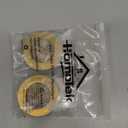 HOMOTEK 2 Pack Round Sliding Closet Door Handles Diameter 2-1/2 in(65mm) Brushed Gold Flush Pocket Pulls Recessed Bypass Door Handles, Stainless Steel Barn Door Finger Pull Set