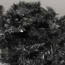 Jutom 13.2 ft Valentine's Garlands with 16.4 ft LED Lights Artificial Garland Romantic Pine Valentine Garland Decoration for Stairs Fireplace Mantel Front Door Porch Holiday Party(Black)